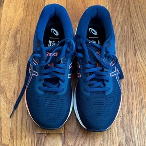 Asics Gel Pulse 12 Navy and Orange Athletic Sneakers Size 9